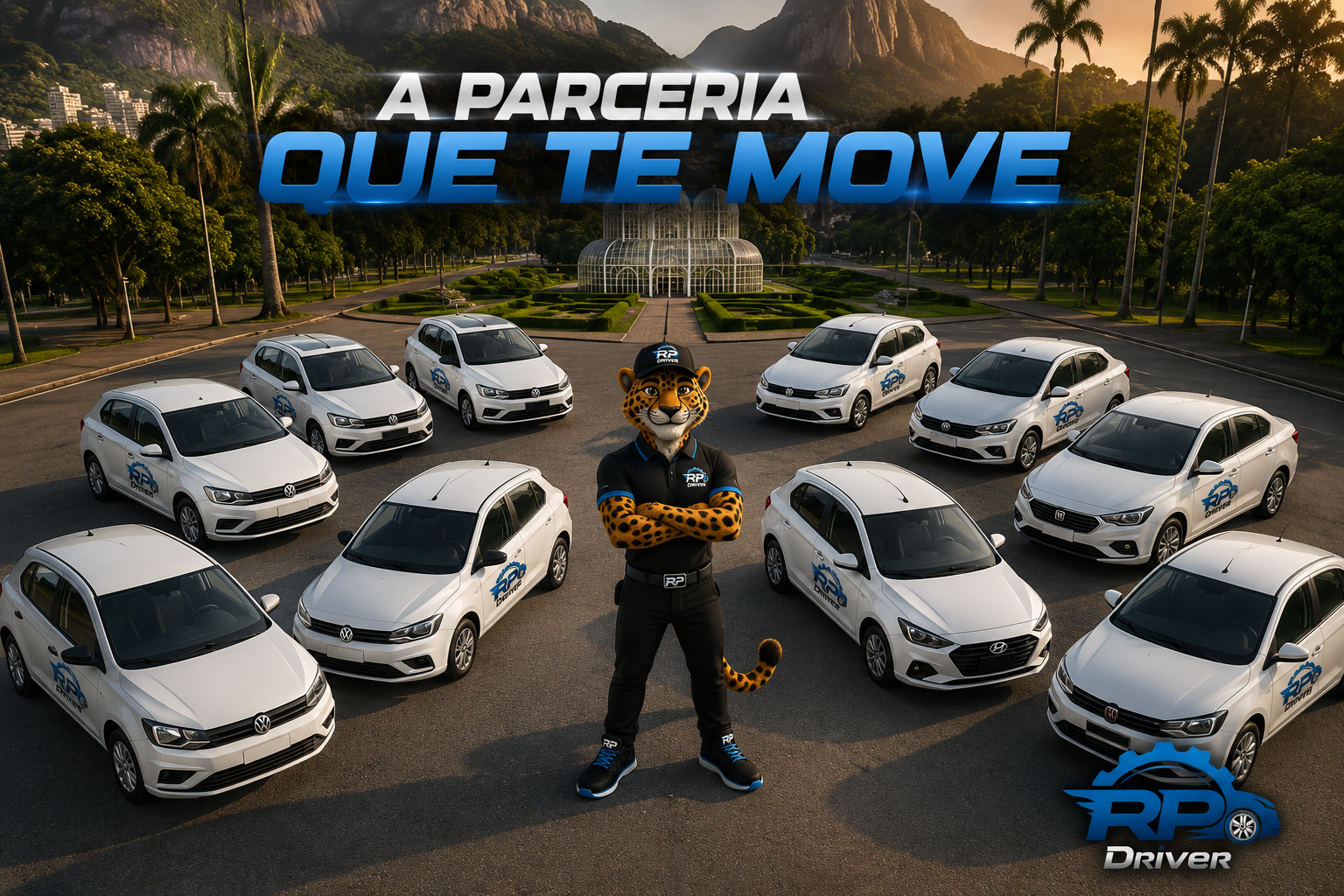 Pierre mascote e frota RP DRIVER - A parceria que te move
